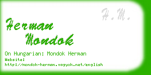 herman mondok business card